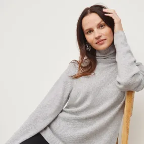 Versatile Layering Piece McKenzie Sweater - Cashmere :: Light Heather Gray