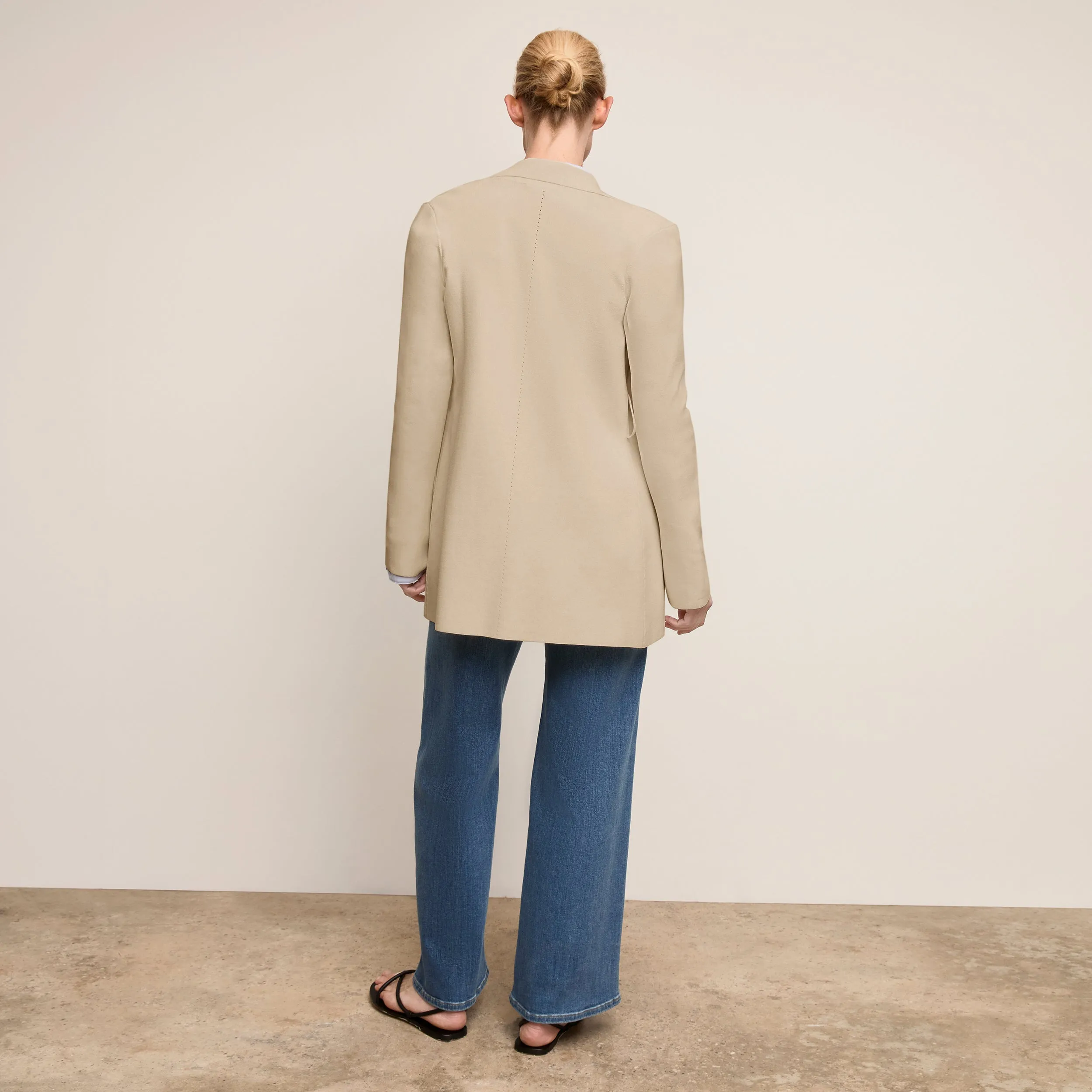 Merritt Wrap Jardigan :: Latte Modern Look Breathable Mesh Back