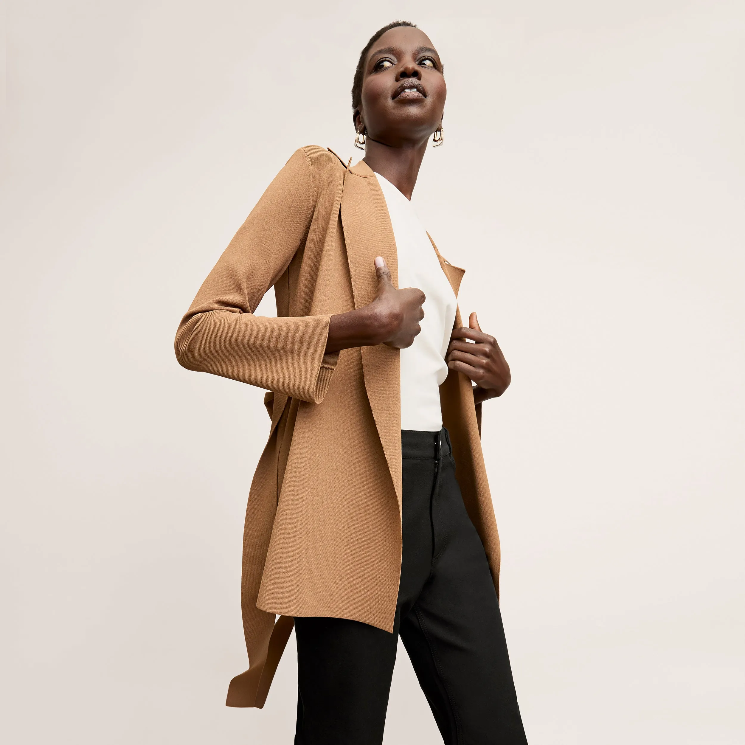 Classic Tank Merritt Wrap Jardigan :: Saddle