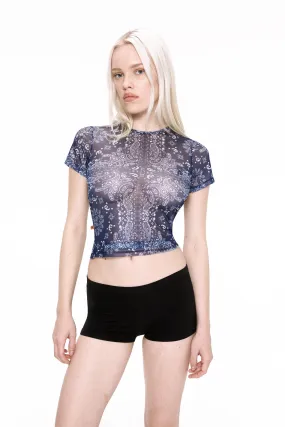 MESH MINI TEE - BANDANA NAVY UVProtection Non Irritating Label