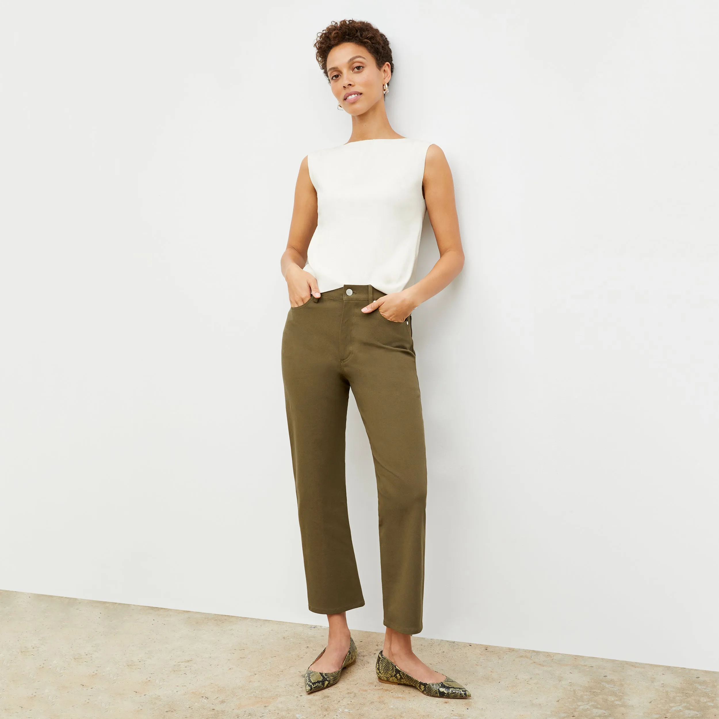 Flexible Knit Eileen Top - Eco 365Knit :: Ivory