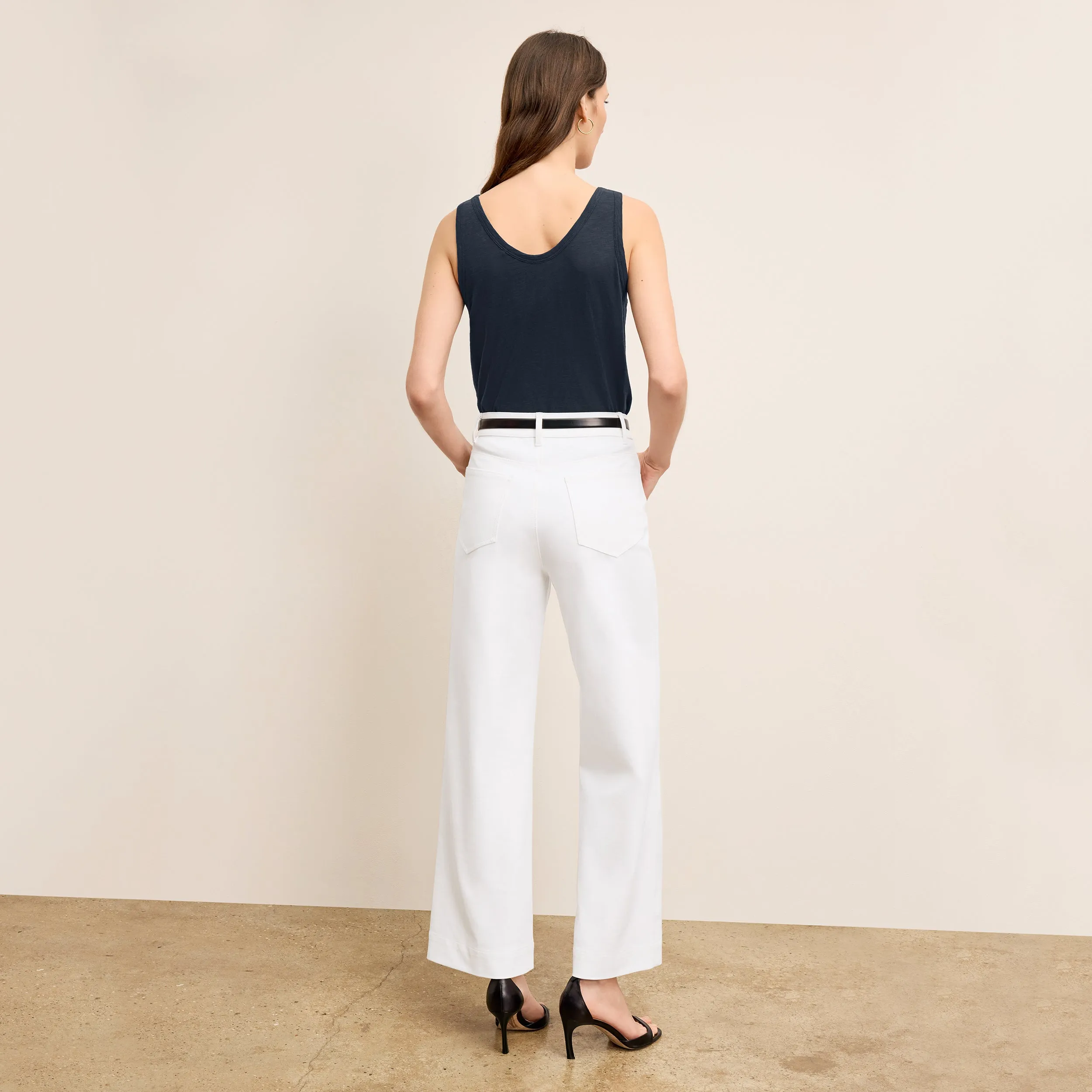 DropShoulderConstruction Milo Wide-Leg Jean - Eco Better Than Denim :: White