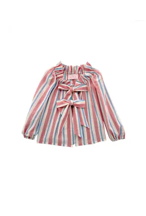 Bettie Ann Blouse - RWB Stripe MinimalistCut