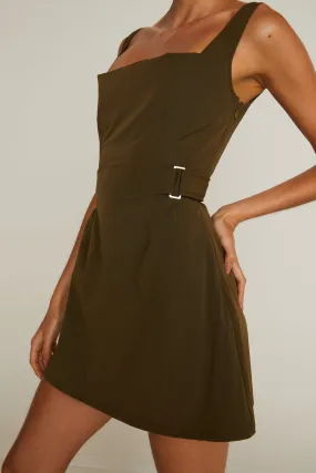 ContrastTipping MinimalistStyle MILA DRESS - OLIVE