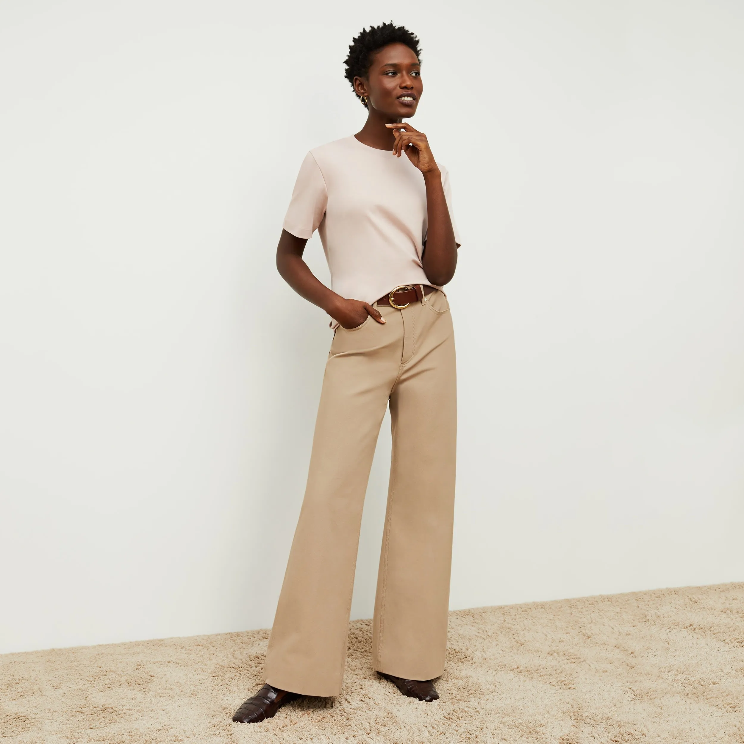 Milo Wide-Leg Jean - Eco Better Than Denim :: Fawn MultiPurposeUtility