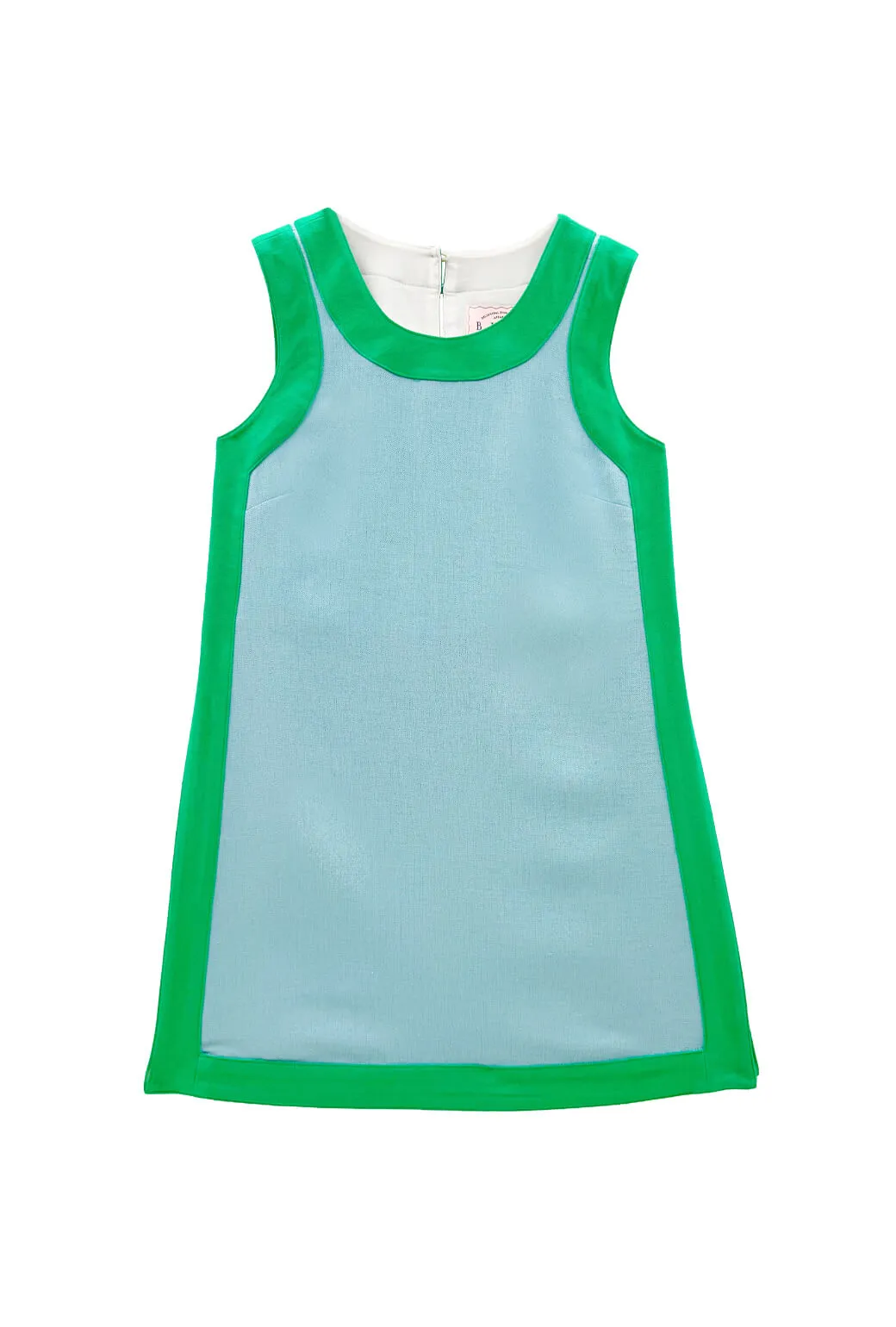 High Collar Protection Design Mini Bermuda Set - Aqua & Kelly Green