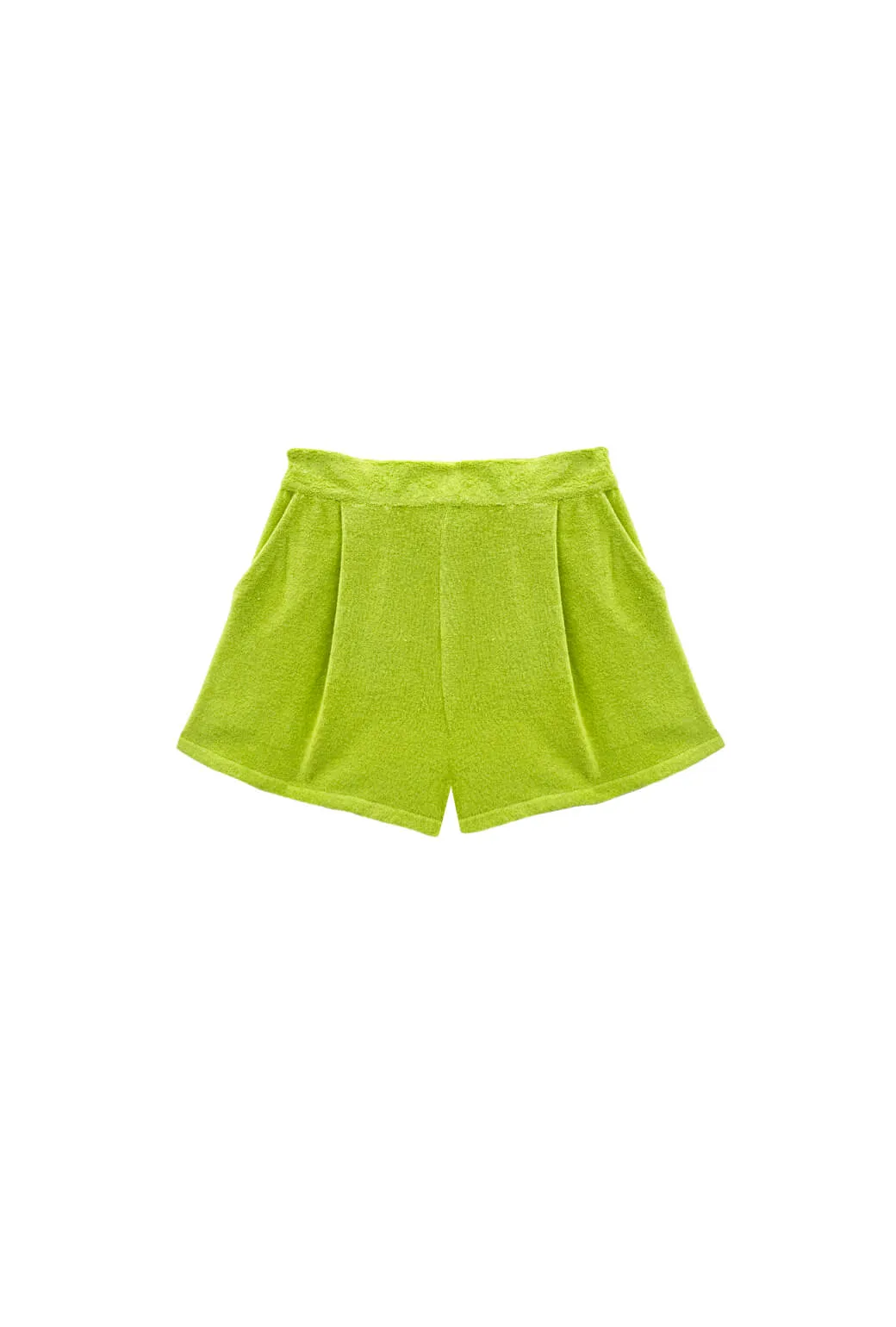 Mini Bermuda Set - Green & Navy High Waist