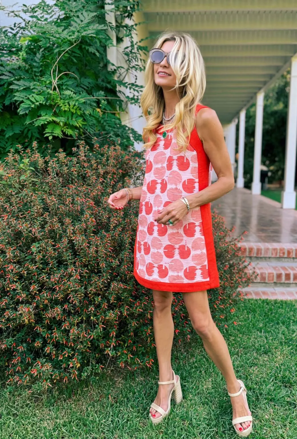 All-Season Wear Mini Bermuda Set - Tomato Jacquard