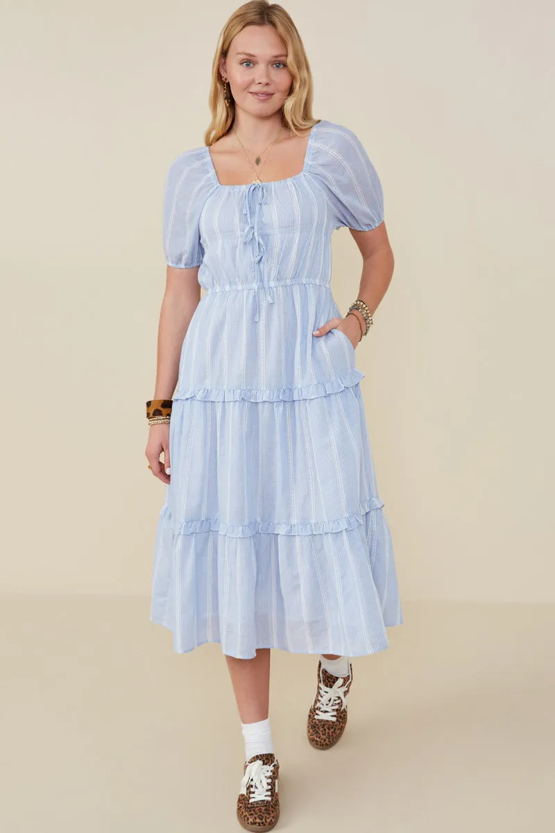 Bow Detailed Crochet Lace Square Neck Dress Lounge Vibes Lounge Ready