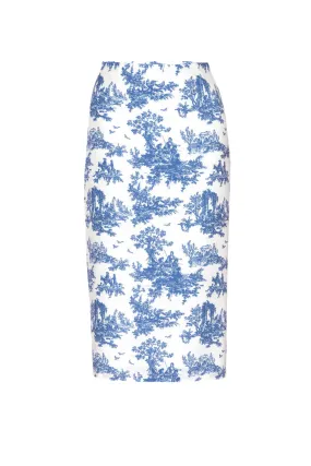 Gym Wear Sheer Overlay Material MONI SKIRT - BLUE TOILE