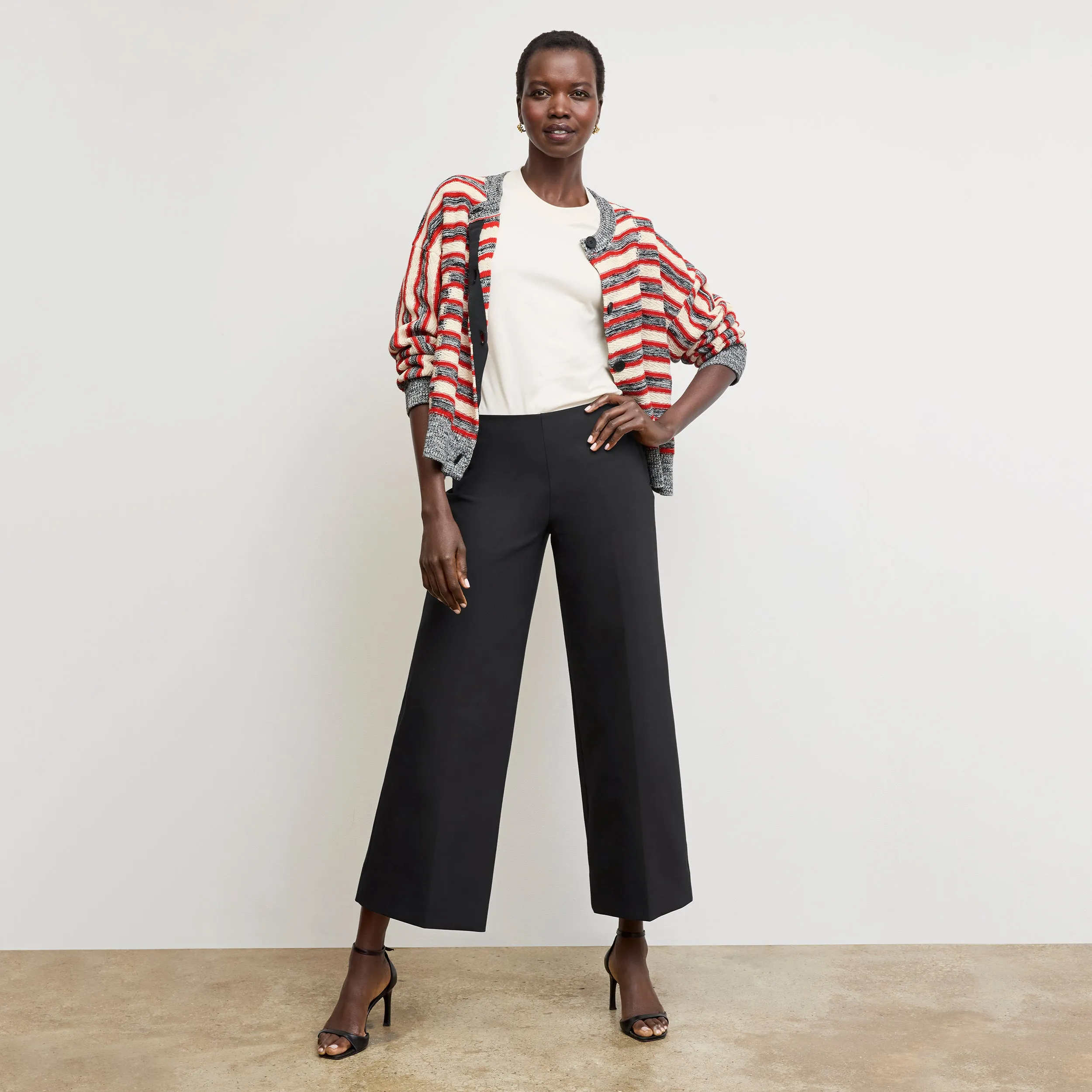 RelaxedFit Miriam Oversized Cardigan - Multi Knit :: Sunset Stripe