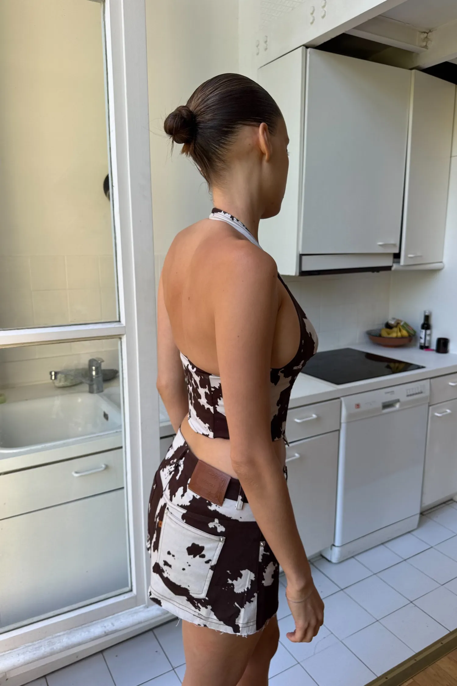 MISS MINI SKIRT - COW PRINT Street Attire