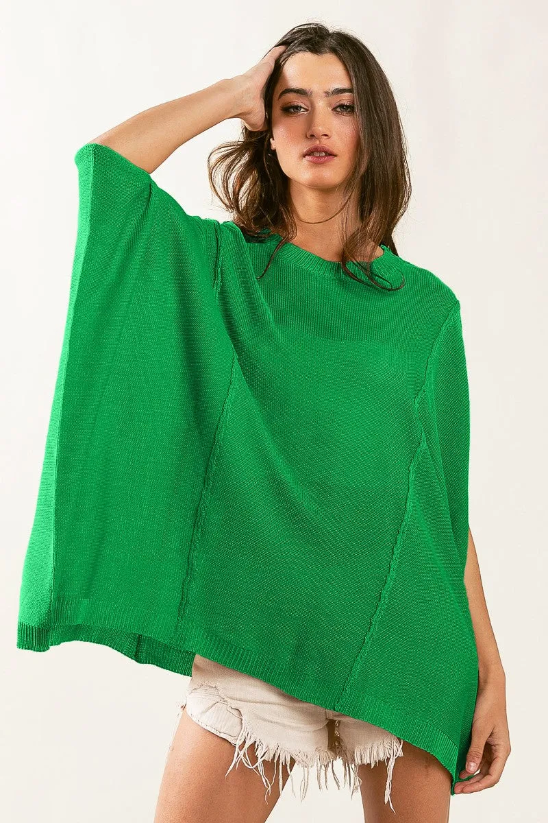 IP8203-03 | DOLMAN SLEEVE RIB TEXTURED SWEATER Tactical Wear Hypoallergenic Interior Layer