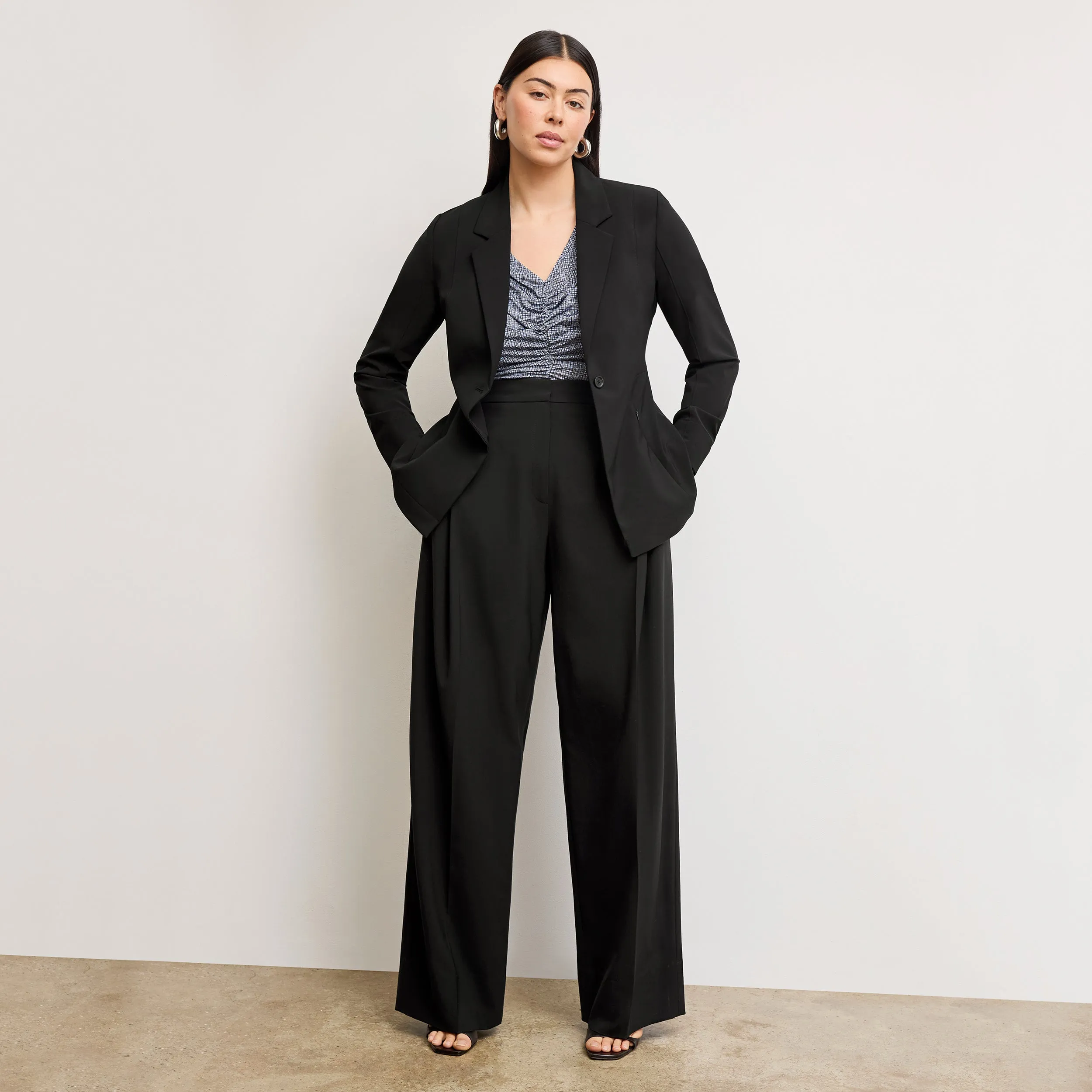 Flex Fit Shoulder Construction Moreland Travel Blazer - OrigamiTech :: Black