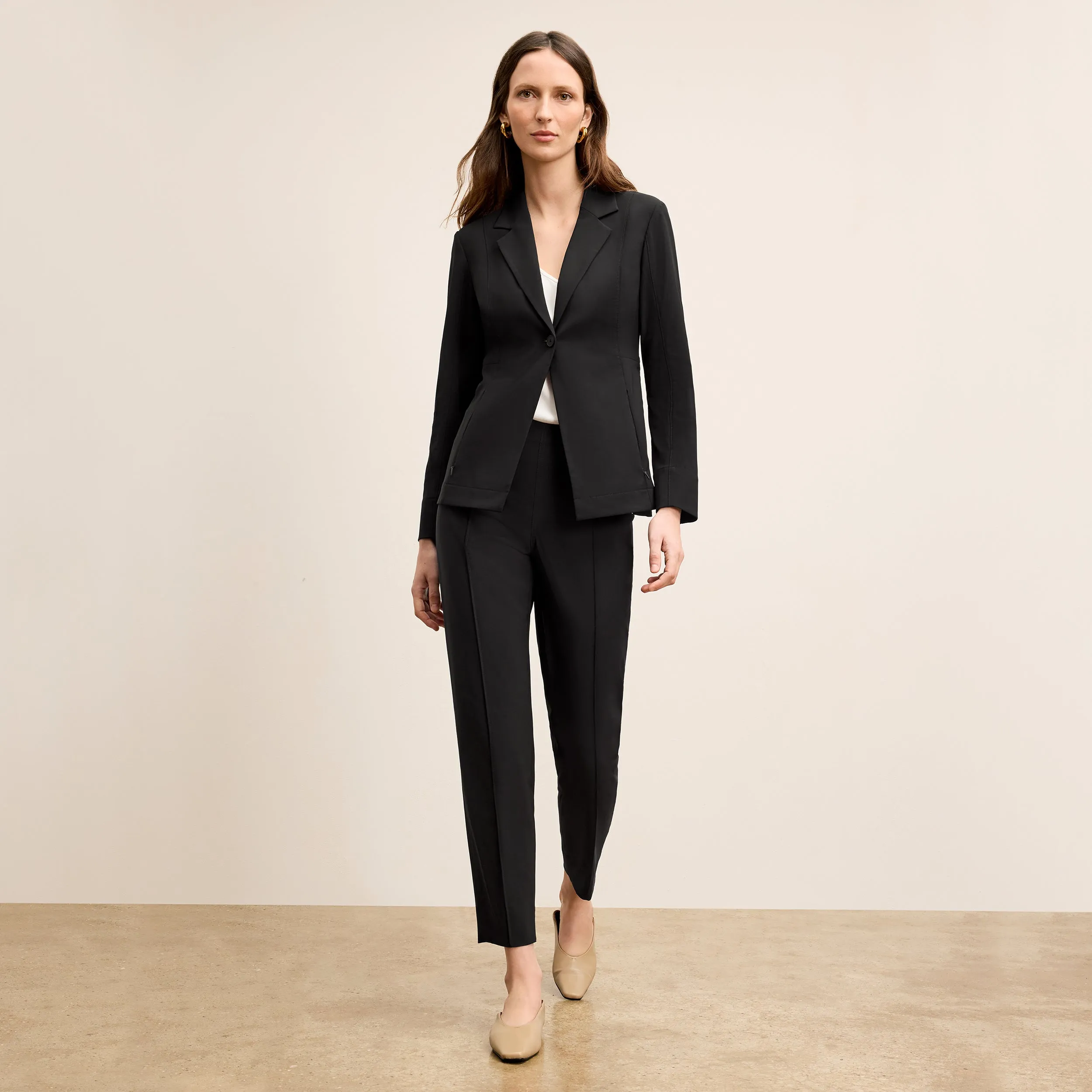 Durable Reinforced Elbow Patches Moreland Travel Blazer - OrigamiTech :: Black