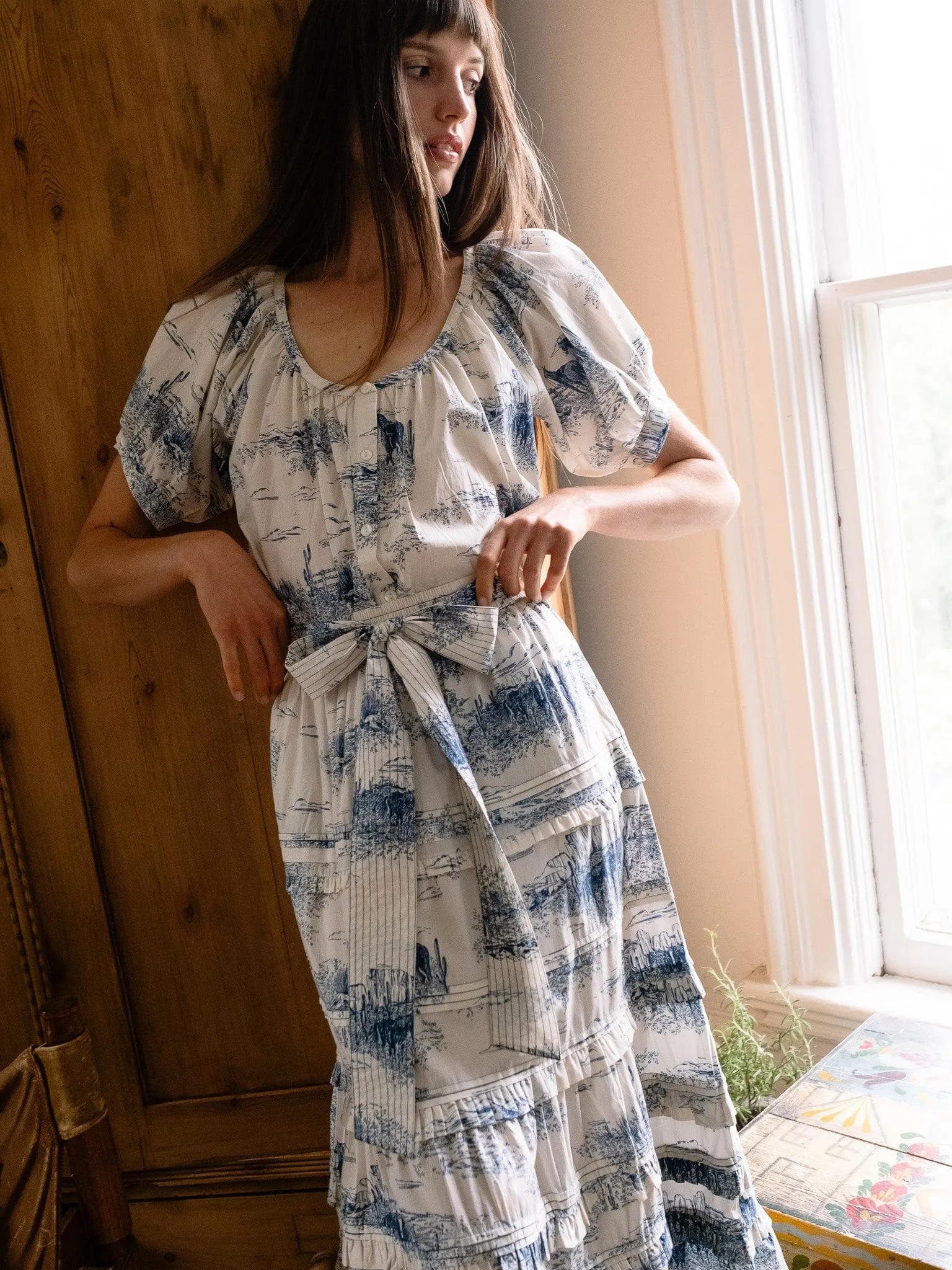 Stretch Technology YarnDye Technique Naomi Top in Western Toile