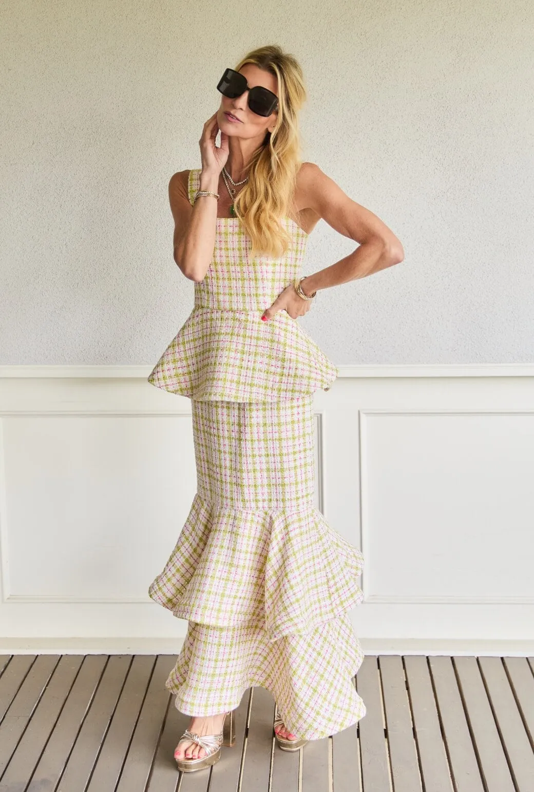 Buru x Old Soul Etiquette The Trumpet Teagan - Spring Tweed Elastic Free Cuffs UVProtection