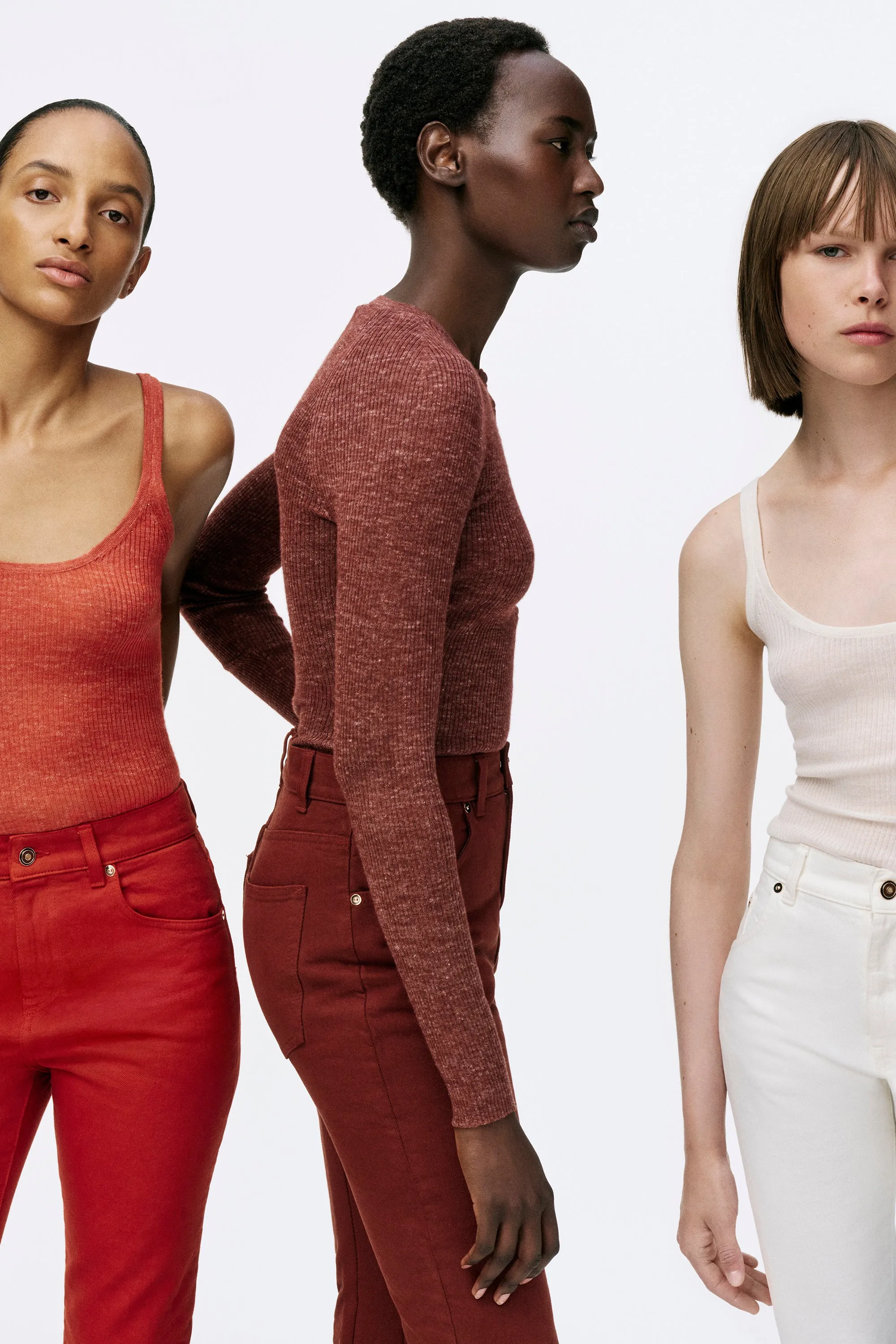 Soft touch finish Torsion Support Structure Anges Knit Henley in Burnt Sienna Cashmere Silk with Hemp