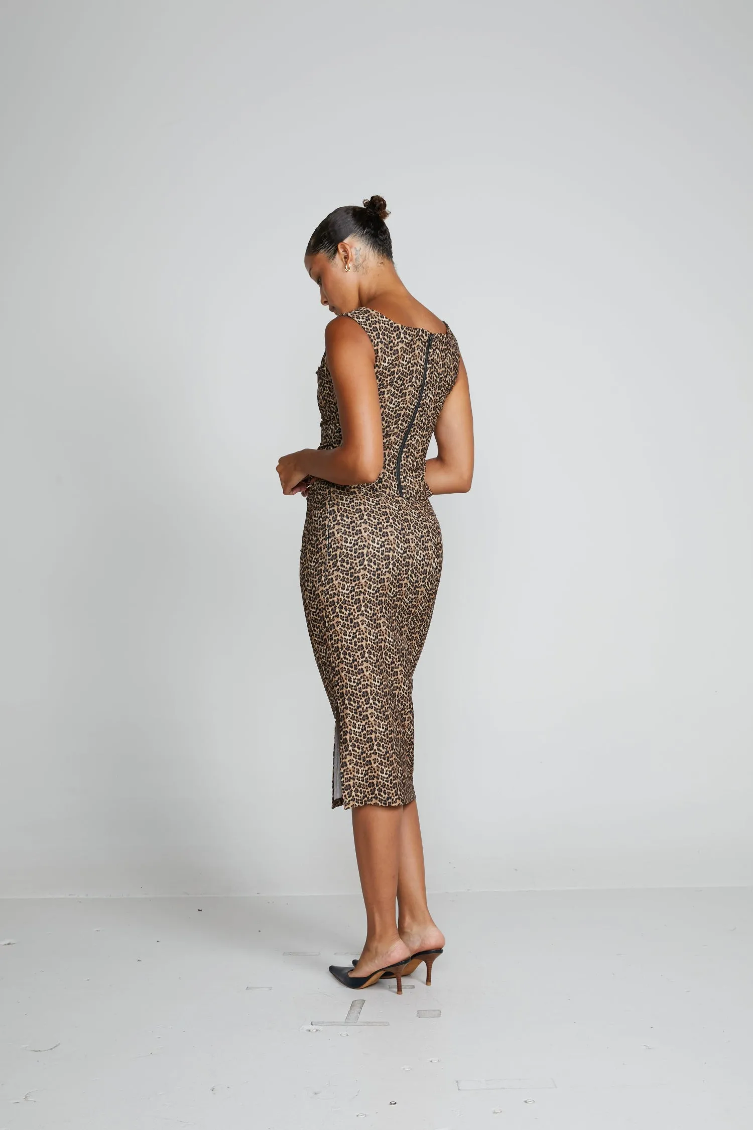 Smooth Stitching MONI SKIRT - LEOPARD