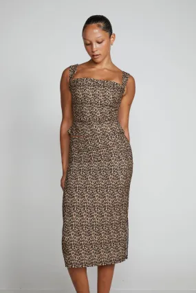 MONI SKIRT - LEOPARD Ventilated Mesh Panels Adjustable Hem Toggles