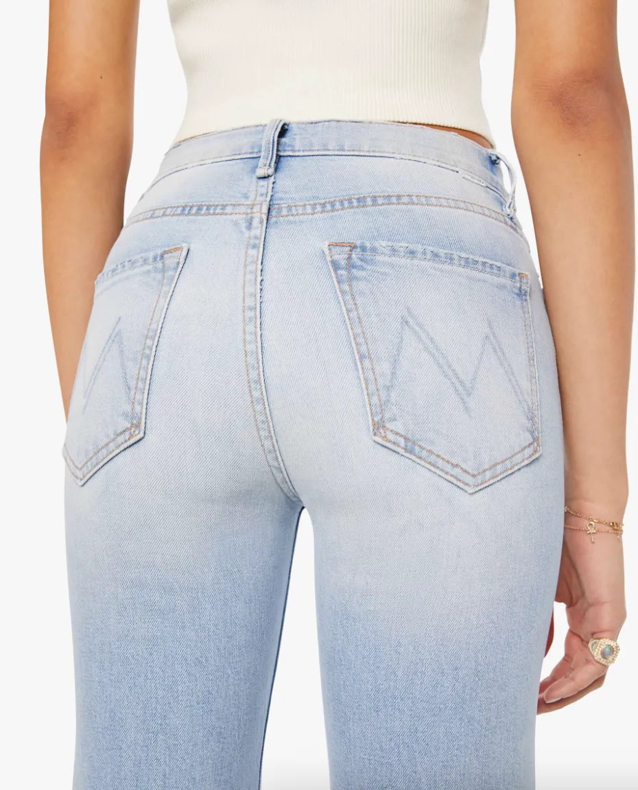 MOTHER DENIM THE KICK IT HighNeckline Adjustable Collar System