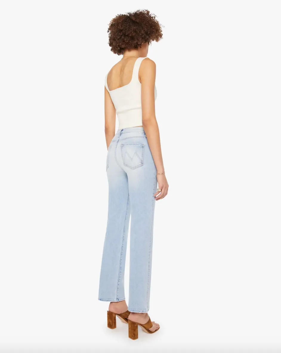 MOTHER DENIM THE KICK IT Hybrid Fabric Blend Oversized Collar