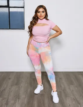 So Soft Tie Dye Basic Legging Seamless Design Plus Size