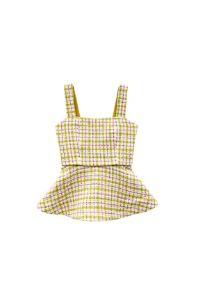 Buru x Old Soul Etiquette The Peplum Bustier - Spring Tweed Breathable Tank