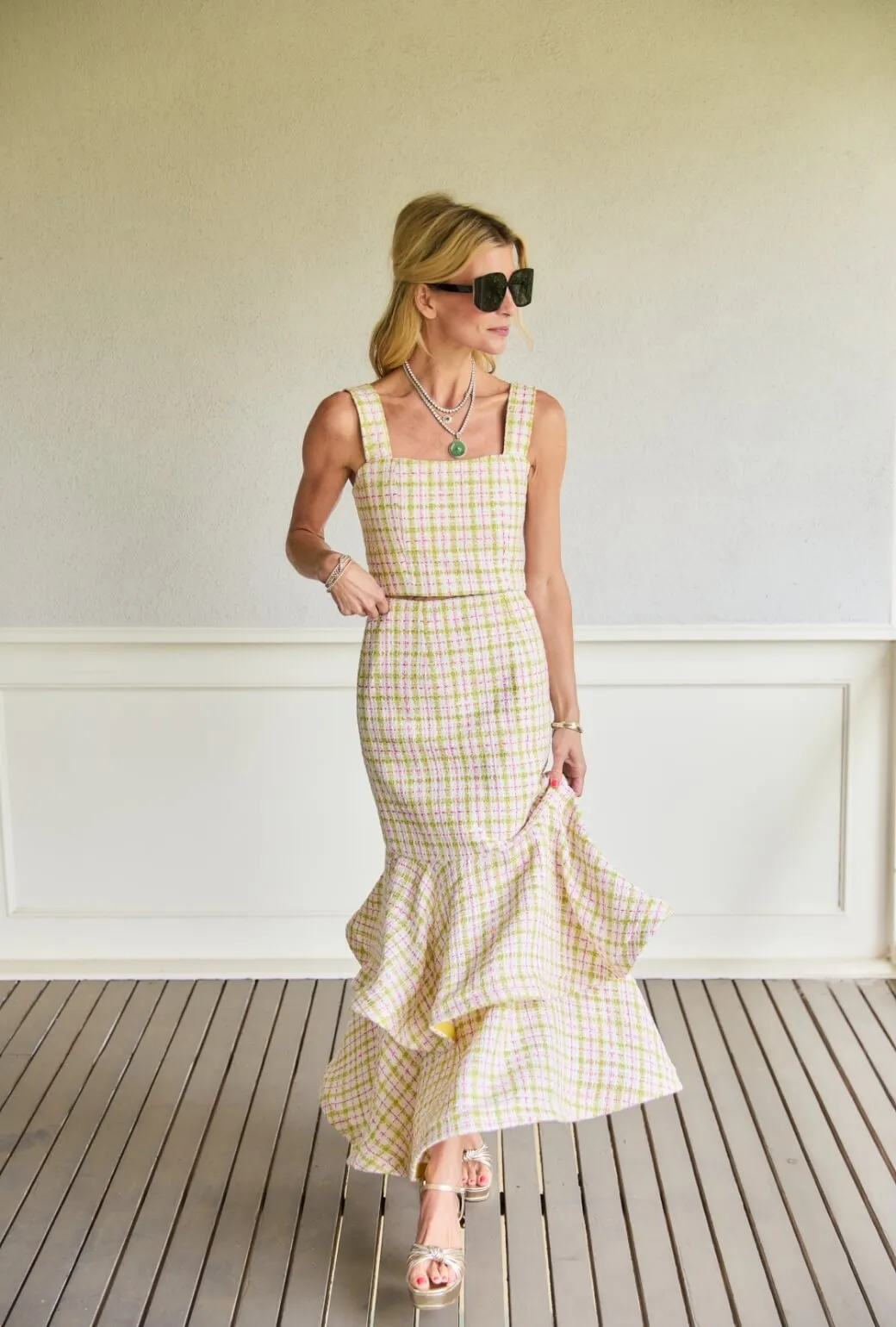 Bound Seam Finish Buru x Old Soul Etiquette The Peplum Bustier - Spring Tweed