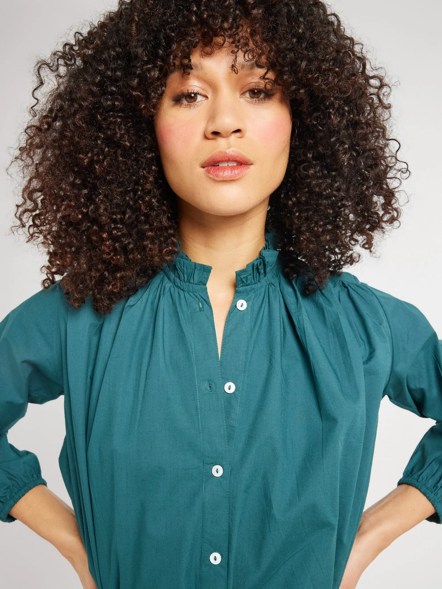 Airflow Ventilation Zones Neutral Tone Palette Francesca Top in Emerald