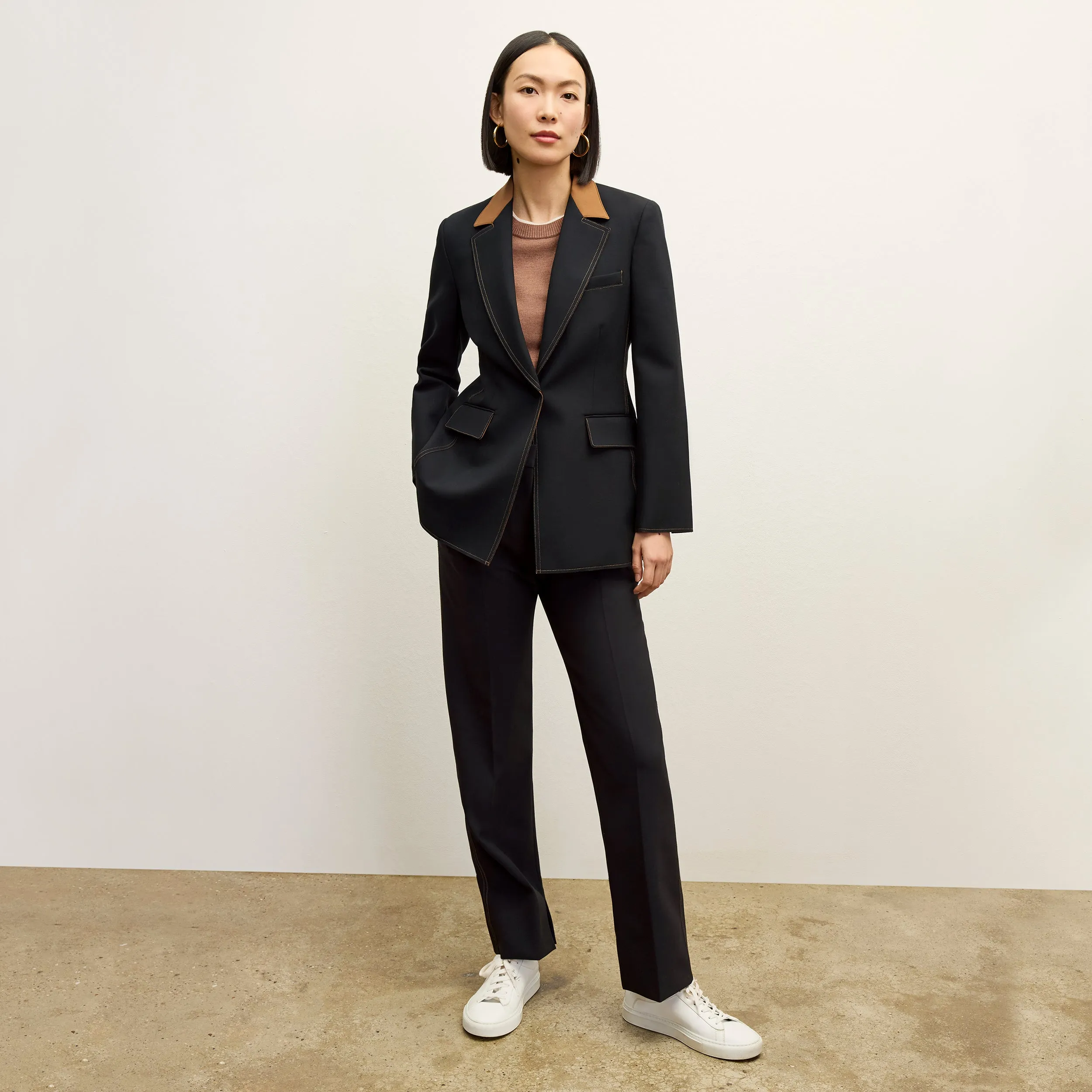 Wear Resistant Fabric MultiPanelDesign Sella Pant - Luxe Wool :: Black/Light Saddle