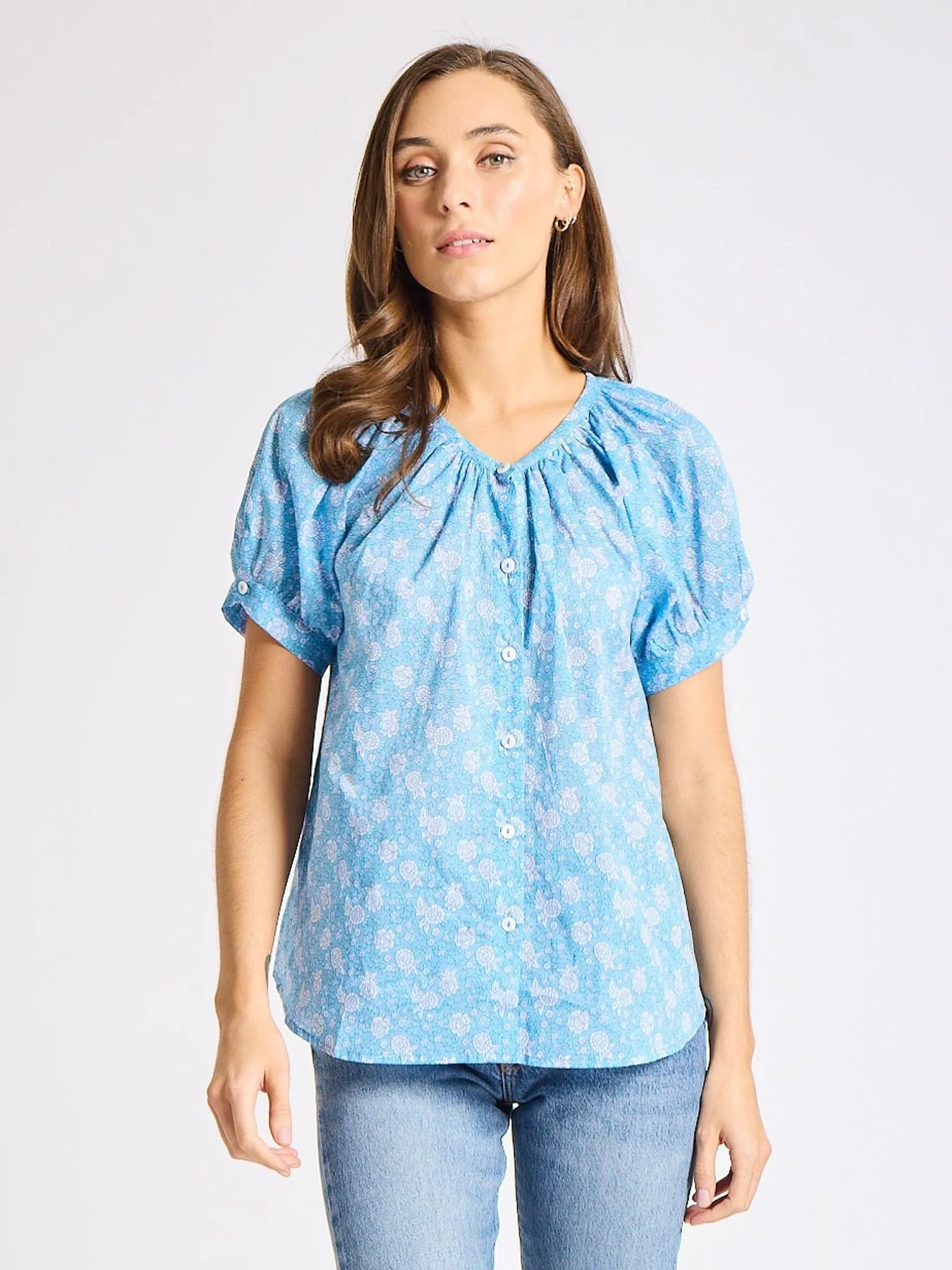 Stylish Jacket Naomi Top in Charleston Floral