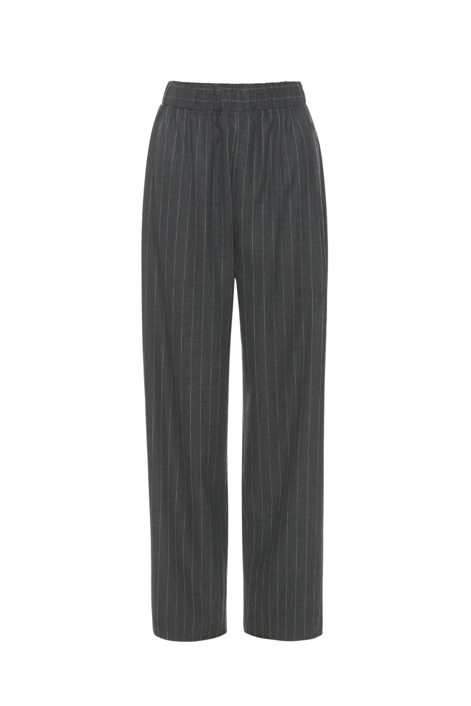 NAYA TROUSER - PINSTRIPE WOOL Reflective Trim