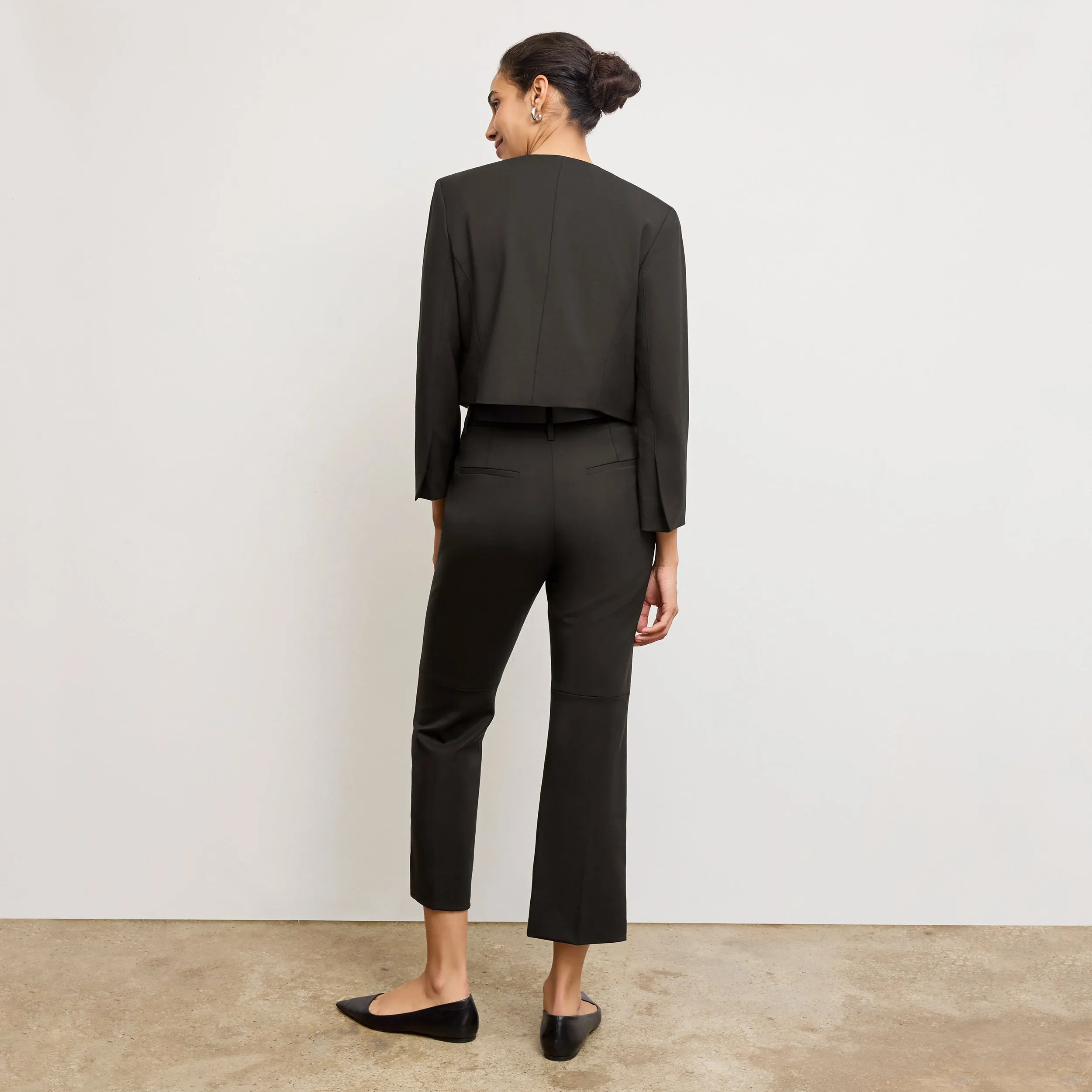 Neale Jacket - Wool Twill :: Black All Weather Adaptability Quilted Stitching