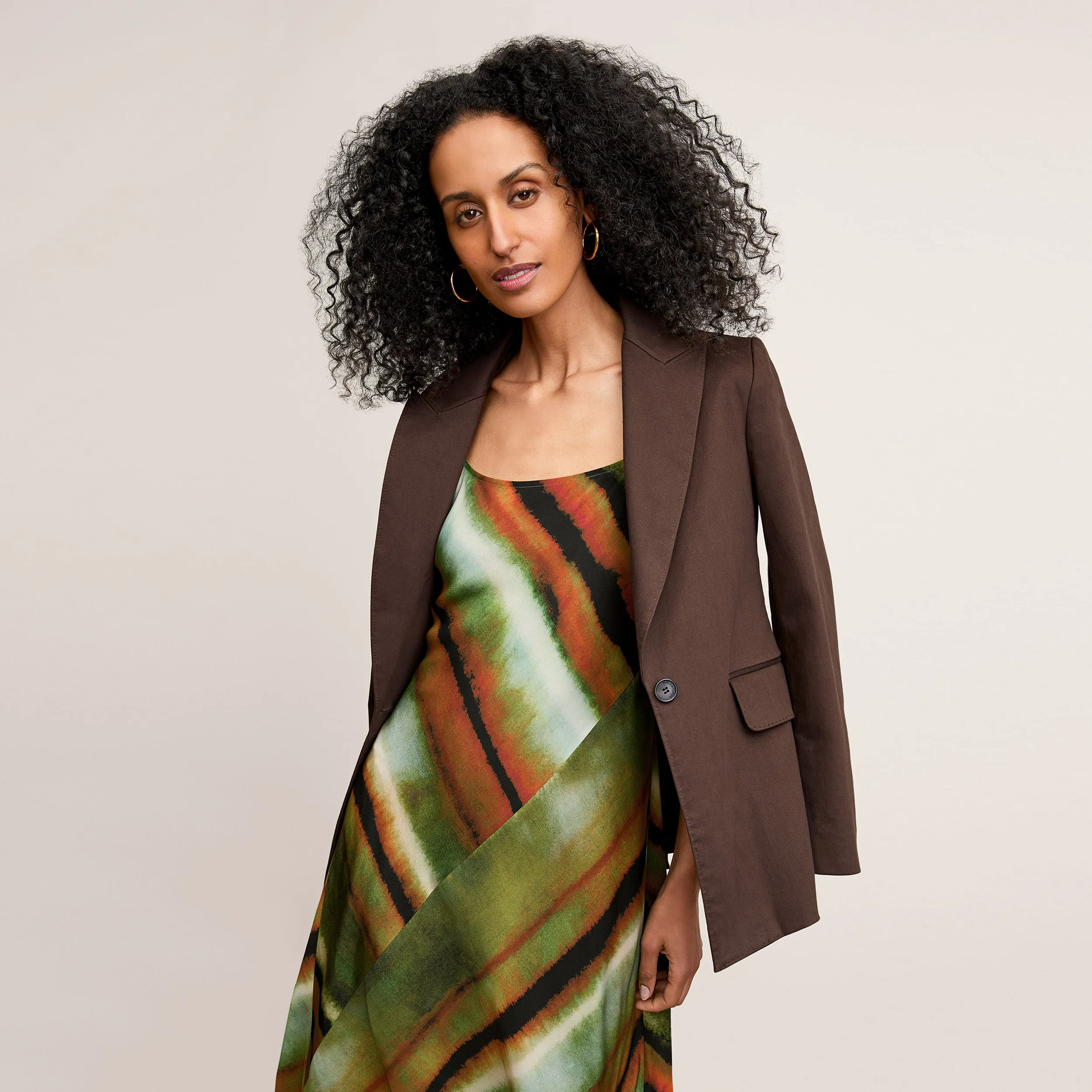 UVProtective Coating Quick Release Buttons Nene Slip Dress - Washable Silk :: Faded Print