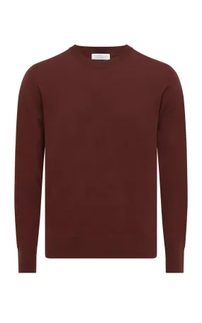 Palco Knit Sweater in Burnt Sienna Merino Wool Snag Free Fabric