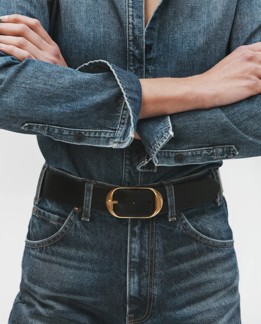 NILI LOTAN NILI BELT Layered Placket Design SlimFit