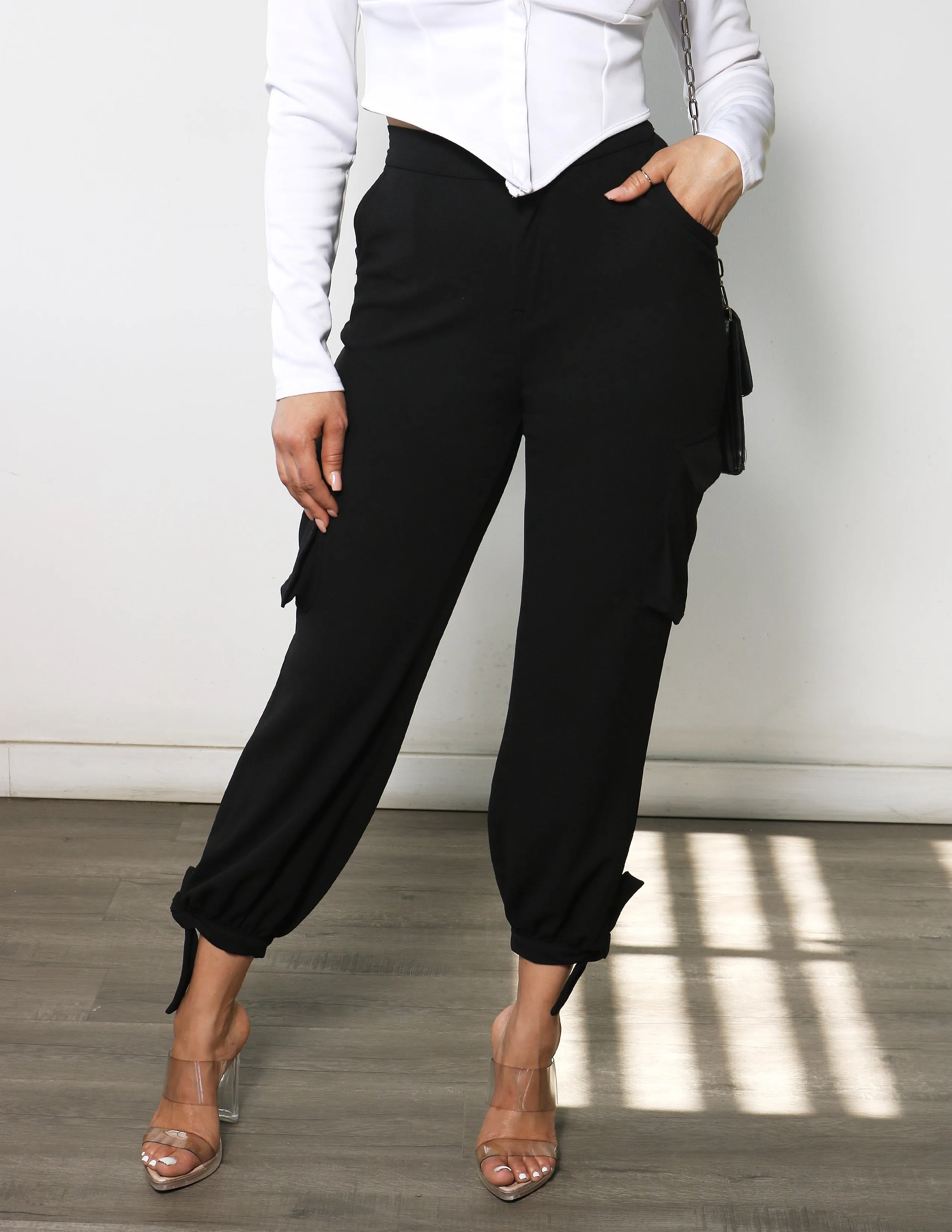 No Problems Knit Crepe Cargo Jogger Odor Control Treatment