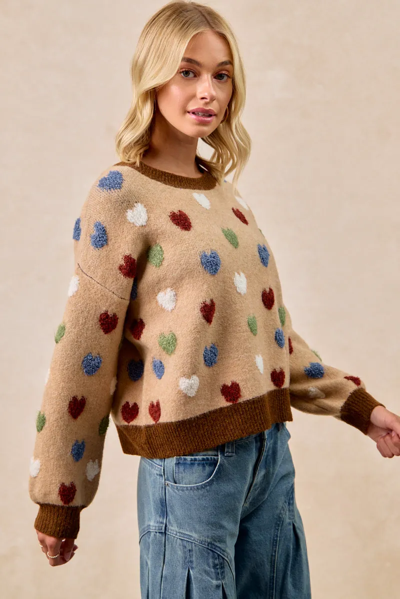 Tailored Cut IT4720-01 | HERAT PATTERNED COZY SWEATER TOP