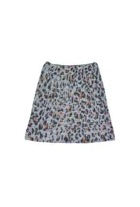 SAMPLE - Maggie Mini Skirt - Navy Cheetah Polished Look