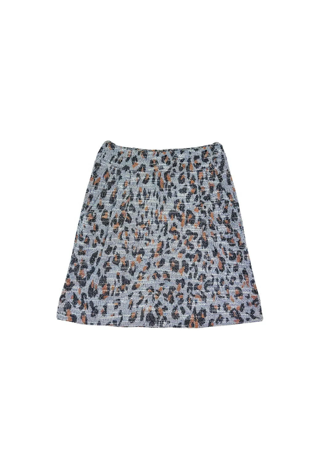 SAMPLE - Maggie Mini Skirt - Navy Cheetah Polished Look