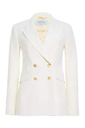 Odor Resistant Angela Blazer in Ivory Sportswear Wool