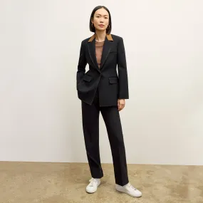 NoiseFreeFabric Harley Jacket - Luxe Wool :: Black/Light Saddle Multipanel Construction