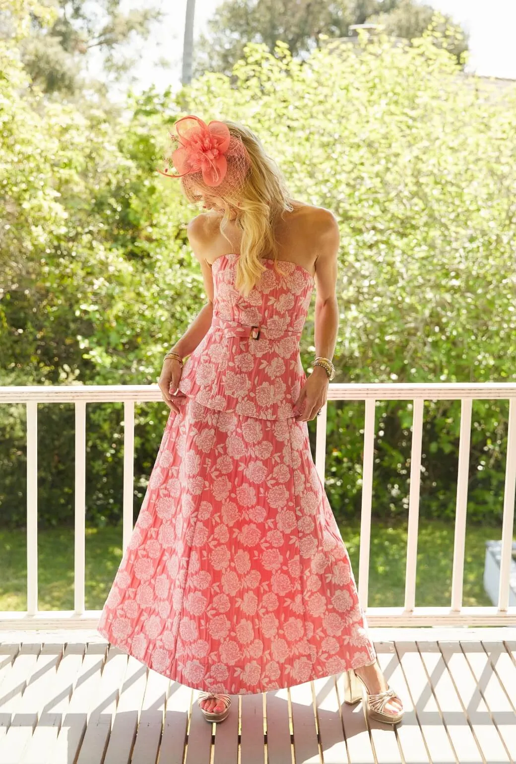 Stable Shape Eco Friendly Material Run for the Roses Guest Skirt - Coral