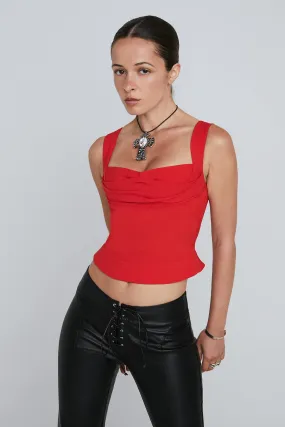 Silicone Print Detail SleevelessOption IMOGENE CORSET - RED