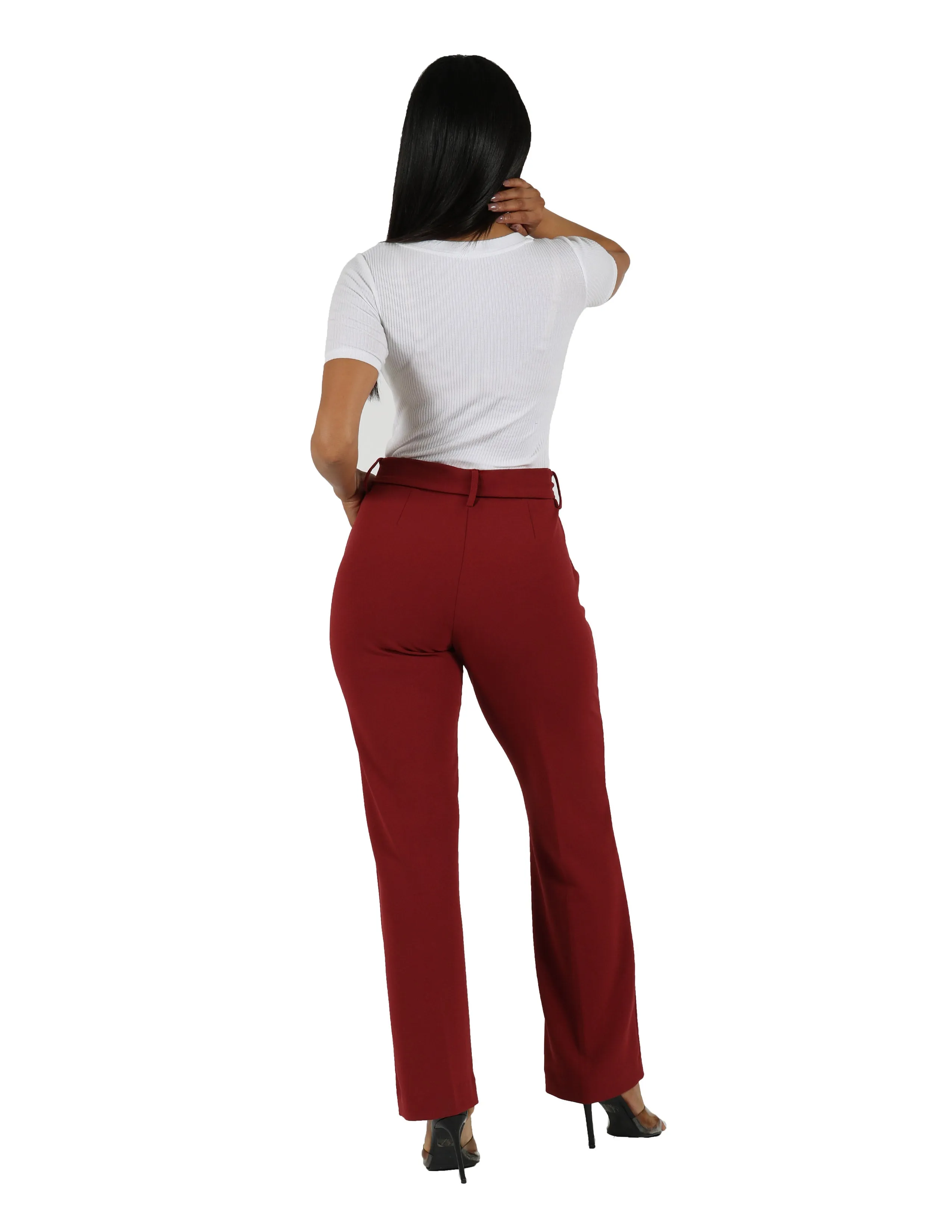 Chic casual Made For Her Knit Crepe High Rise Wide Leg Pants