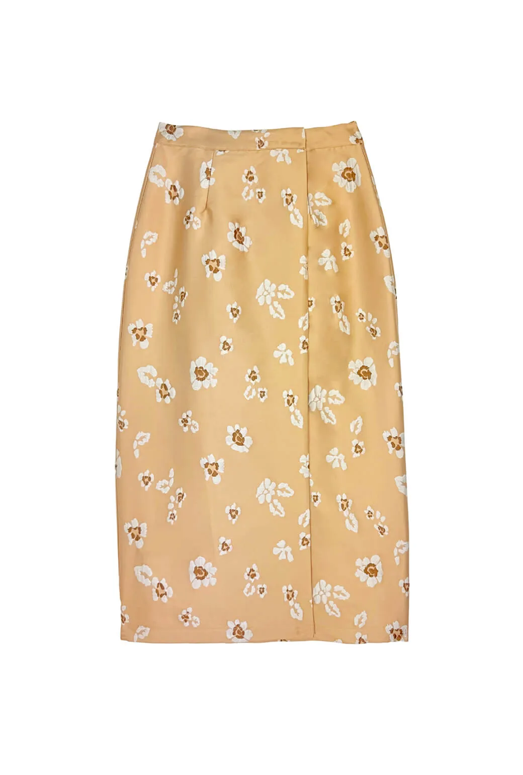 Tapered Leg Design SAMPLE - The Whitney Wrap Skirt - Desert Sand Brocade