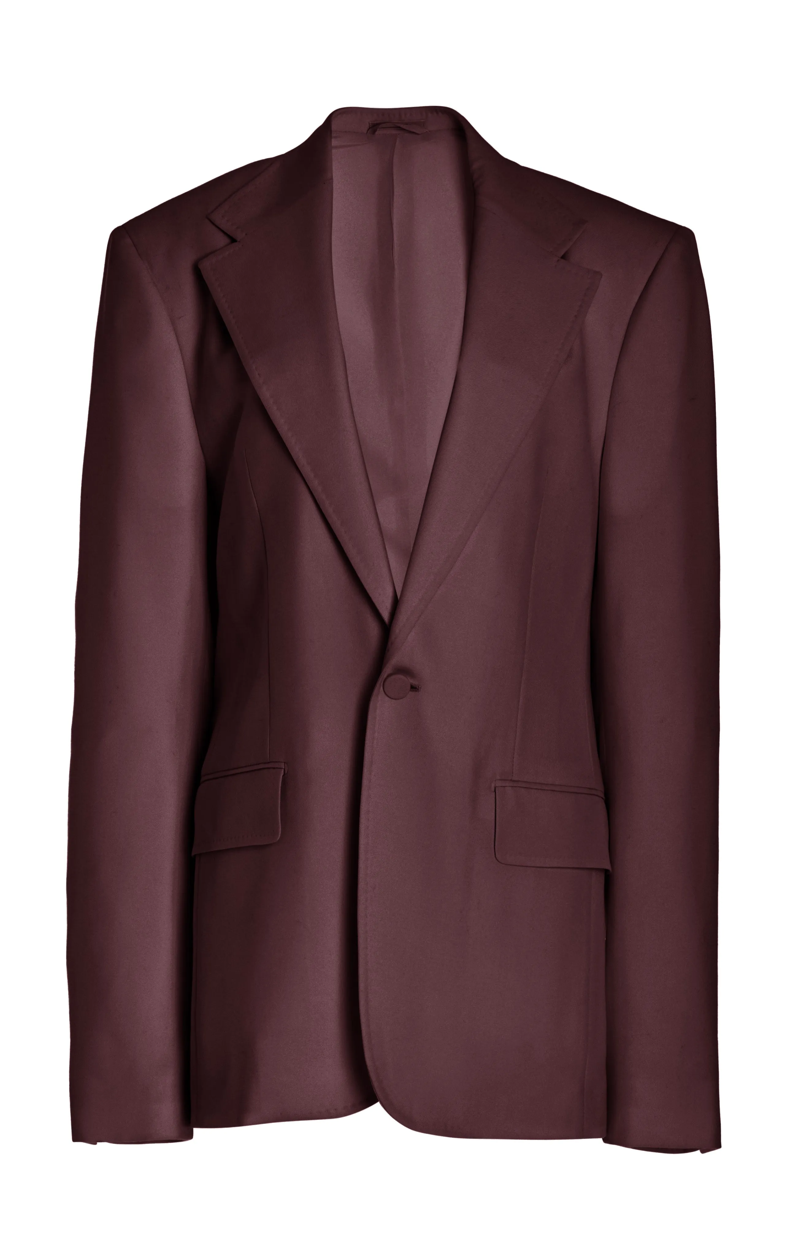 Everyday Look Leiva Blazer in Deep Bordeaux Virgin Wool Twill
