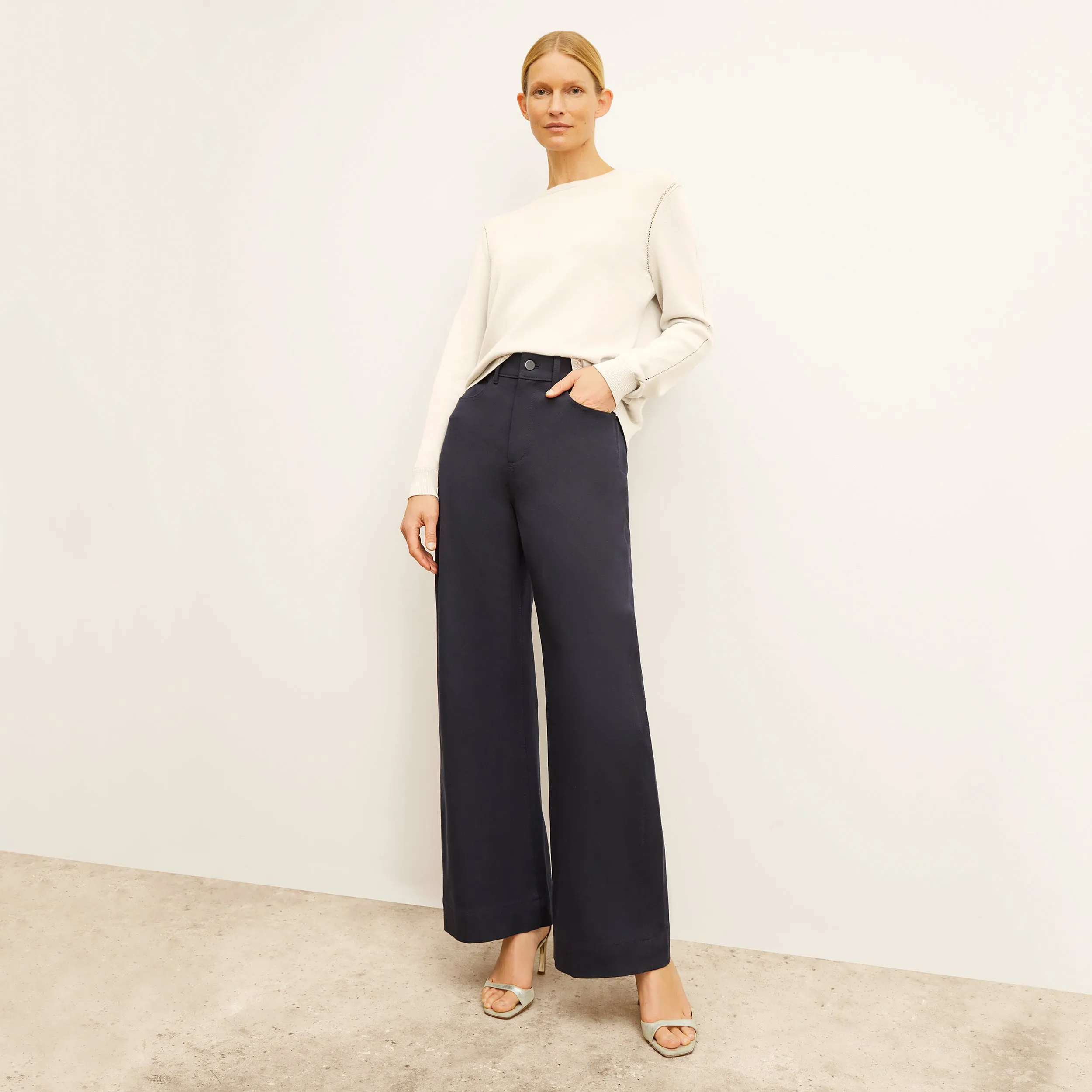 StretchMaterial Milo Wide-Leg Jean - Eco Better Than Denim :: Dark Navy