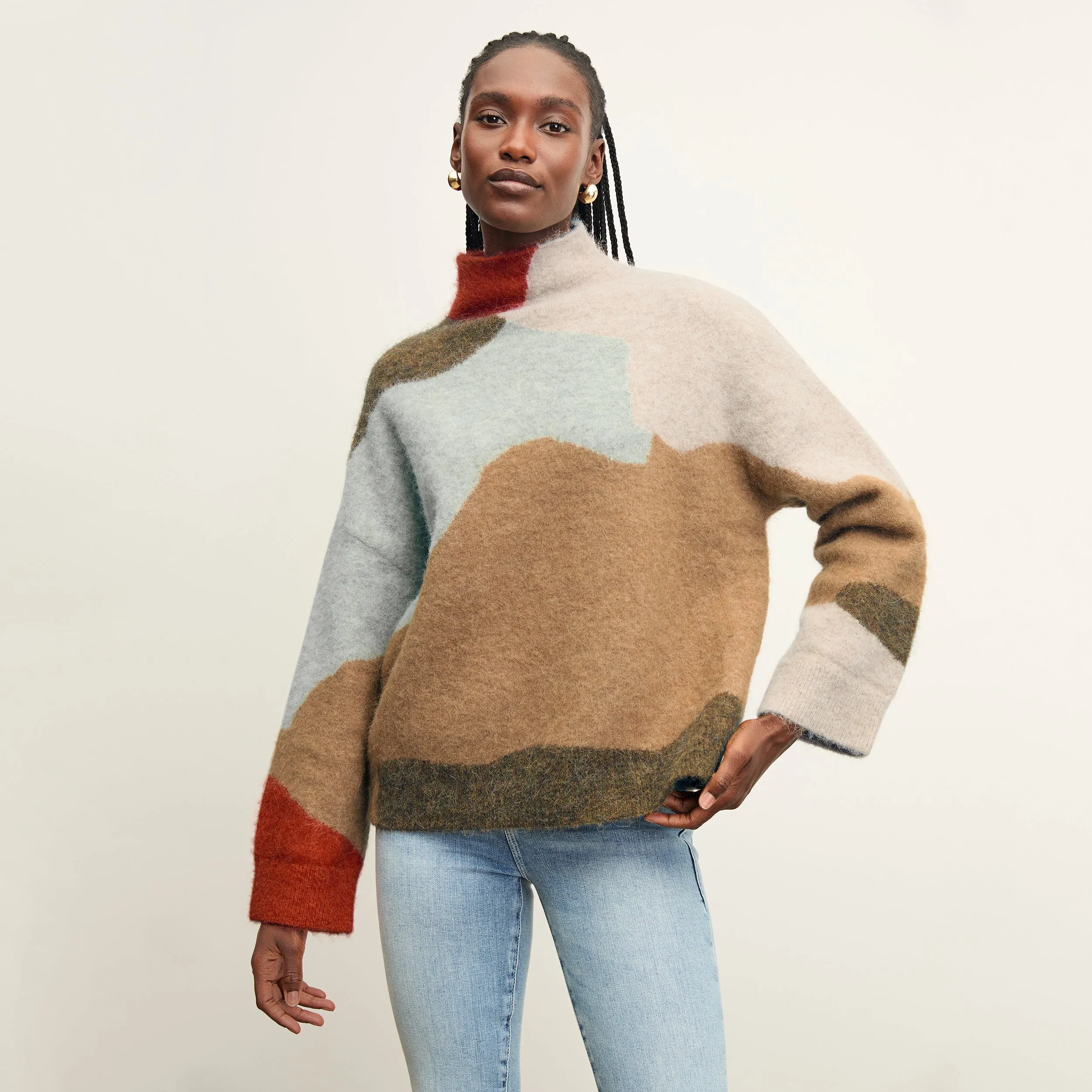 Rajni Sweater - Alpaca Jacquard :: Multi Temperature Control Technology Soft Cotton